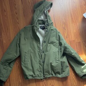 Urban Outfitters Olive Green Hooded Jacket